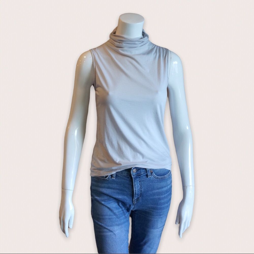 Aritzia Babaton Cotton Cashmere Mock Neck Tank